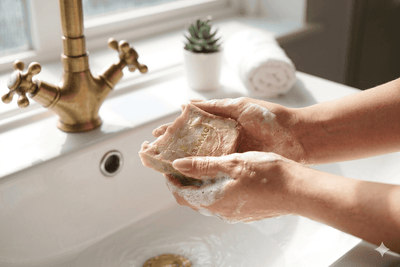 Nourish Cold Processed Soap - Shea Butter, Honey & Rose – Body Soap on Brown Living™. SKU: BGCPS000003. Img 3.