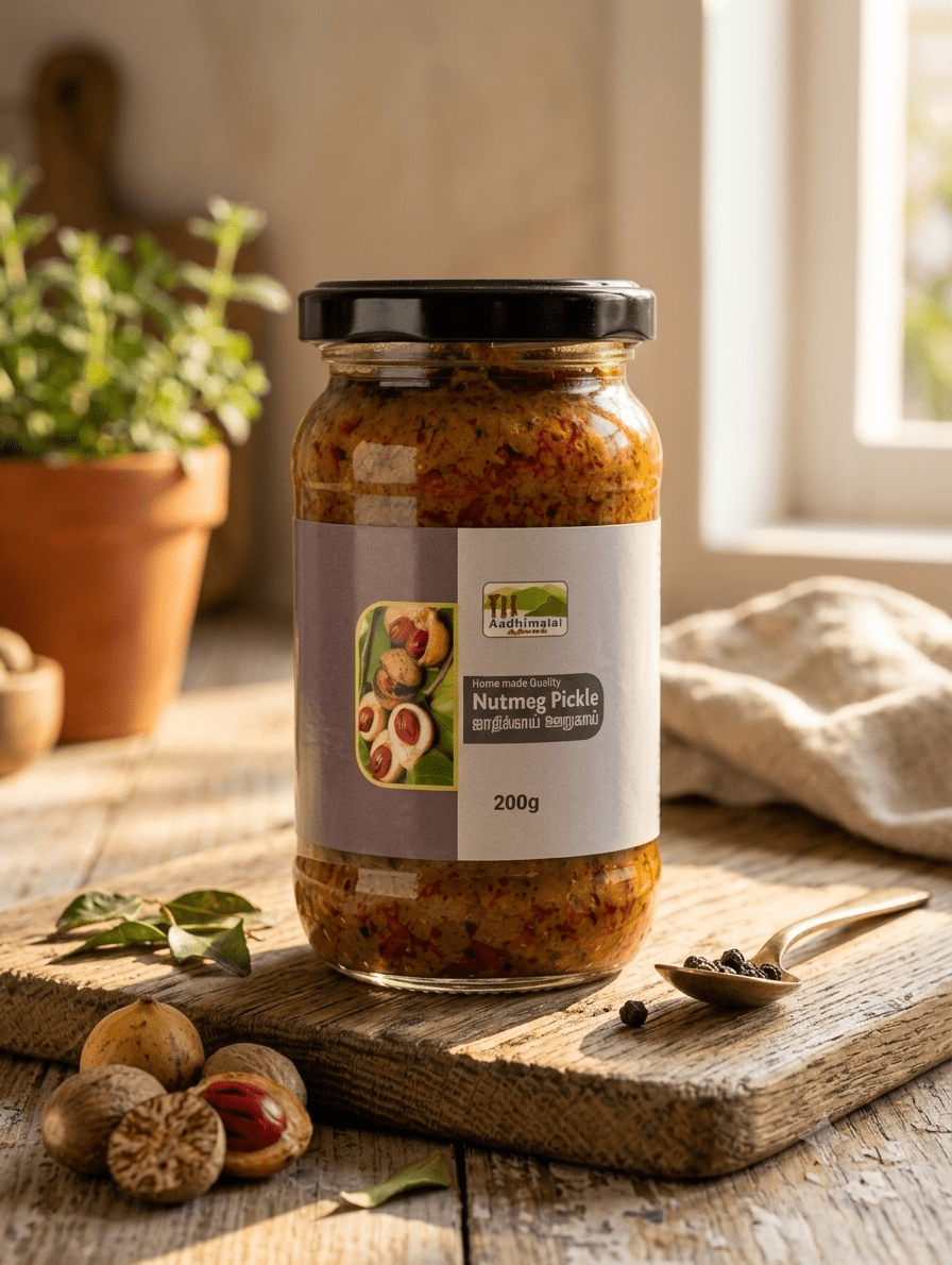 Nutmeg Pickle | Traditional Indian Spice Pickle – Pickles & Chutney on Brown Living™. SKU: APPCL-132. Img 2.