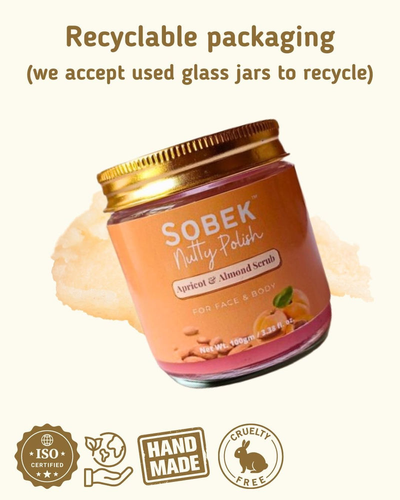 Nutty Polish Apricot Face and Exfoliating Body Scrub | Verified Sustainable by Brown Living™