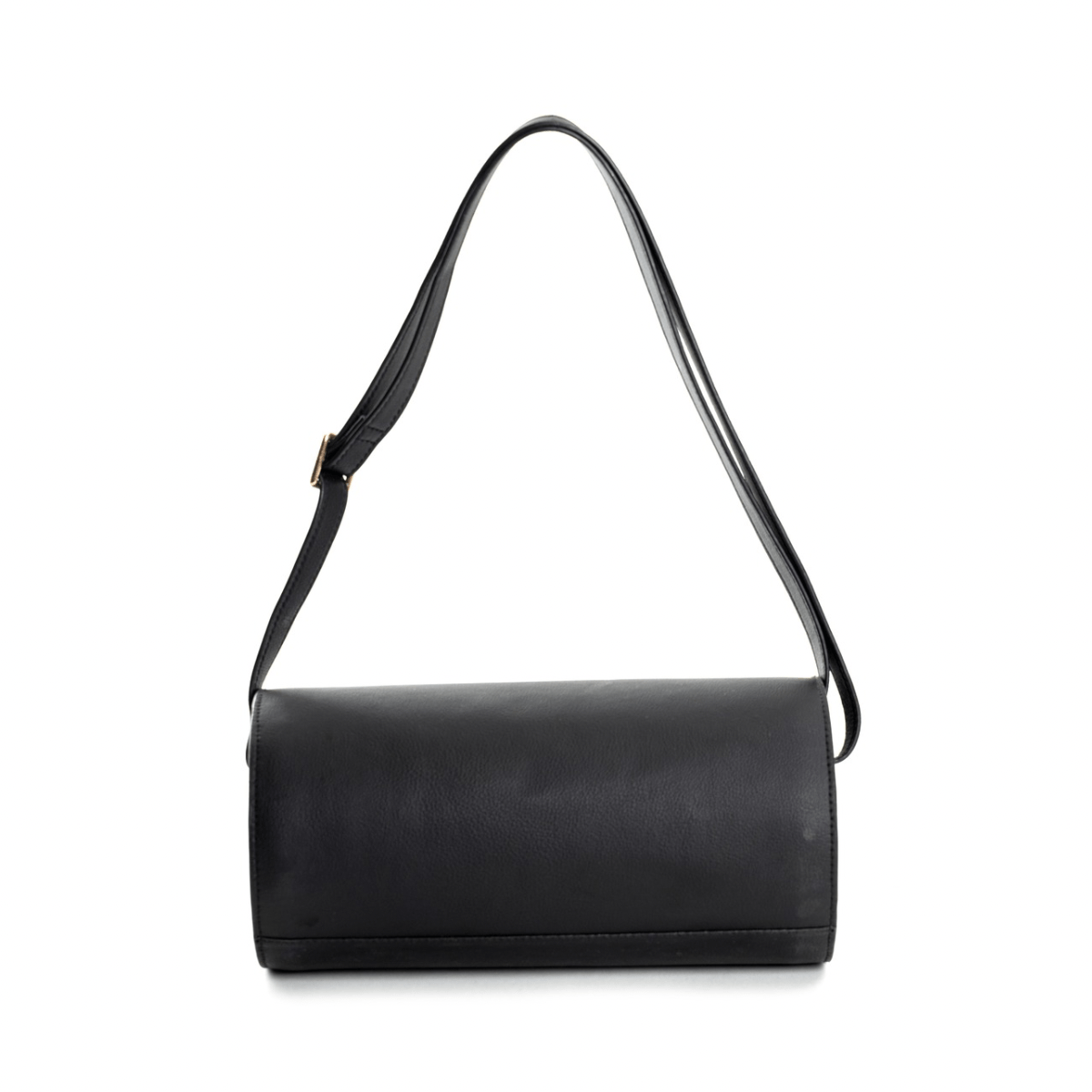 Nyx - Black Apple Leather Handbag | Vegan Leather Designer Handbag – Womens Handbag by Green Hermitage available on Brown Living™. . SKU: DGH - 4007. Img 4.