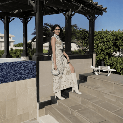 Oakleaf Aura Eco - Printed Co - Ord Set for Women | Handcrafted Organic Co – Womens Co - Ord Sets on Brown Living™. SKU: AAYU-001501. Img 2.