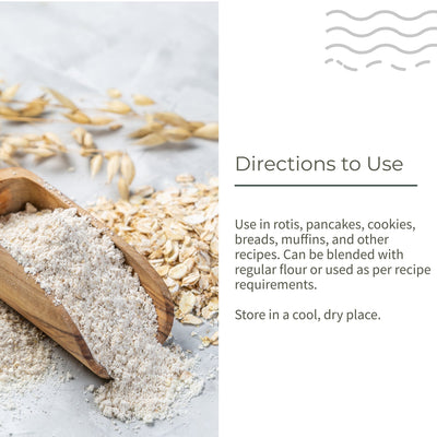 Oats Flour | Wholesome Flour | High Fibre | 500g – Healthy Snacks on Brown Living™. SKU: ECOTYL00051. Img 4.