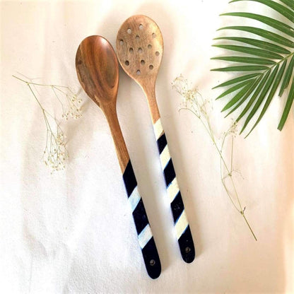 Ocean Blue Cooking Spoon | Set Of 2 | Verified Sustainable by Brown Living™