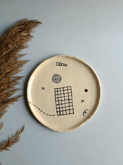 Ocean Flow Quarter Plate - Studio Pottery – Trays & Platters on Brown Living™. SKU: CP1_N. Img 6.