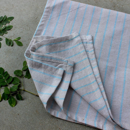 Ocean Napkins & Table Runner Set – Handwoven Cotton Dining Linen – Kitchen Linens on Brown Living™. SKU: RUNAOC11. Img 3.