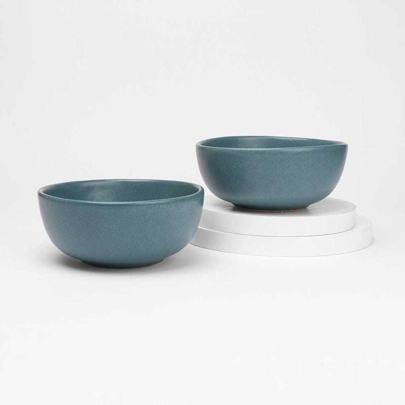 Ocean Recycled Ceramic Bowls | Set of 2 | Verified Sustainable by Brown Living™