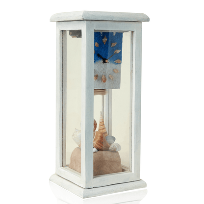 Ocean Whisper Table Clock | Handcrafted Coastal - Themed Desk Clock – Home Decor on Brown Living™. SKU: CL-OW. Img 3.