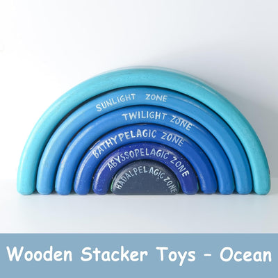 Ocean Zone Wooden Stacker – Learning & Educational Toys on Brown Living™. SKU: ocea - Stack. Img 7.