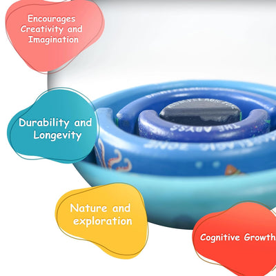 Ocean Zone Wooden Stacker – Learning & Educational Toys on Brown Living™. SKU: ocea - Stack. Img 4.