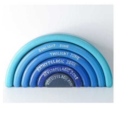 Ocean Zone Wooden Stacker – Learning & Educational Toys on Brown Living™. SKU: ocea - Stack. Img 1.