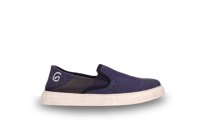 Oceanease Men's Vegan Slip - On Shoes in Navy Blue | Verified Sustainable by Brown Living™