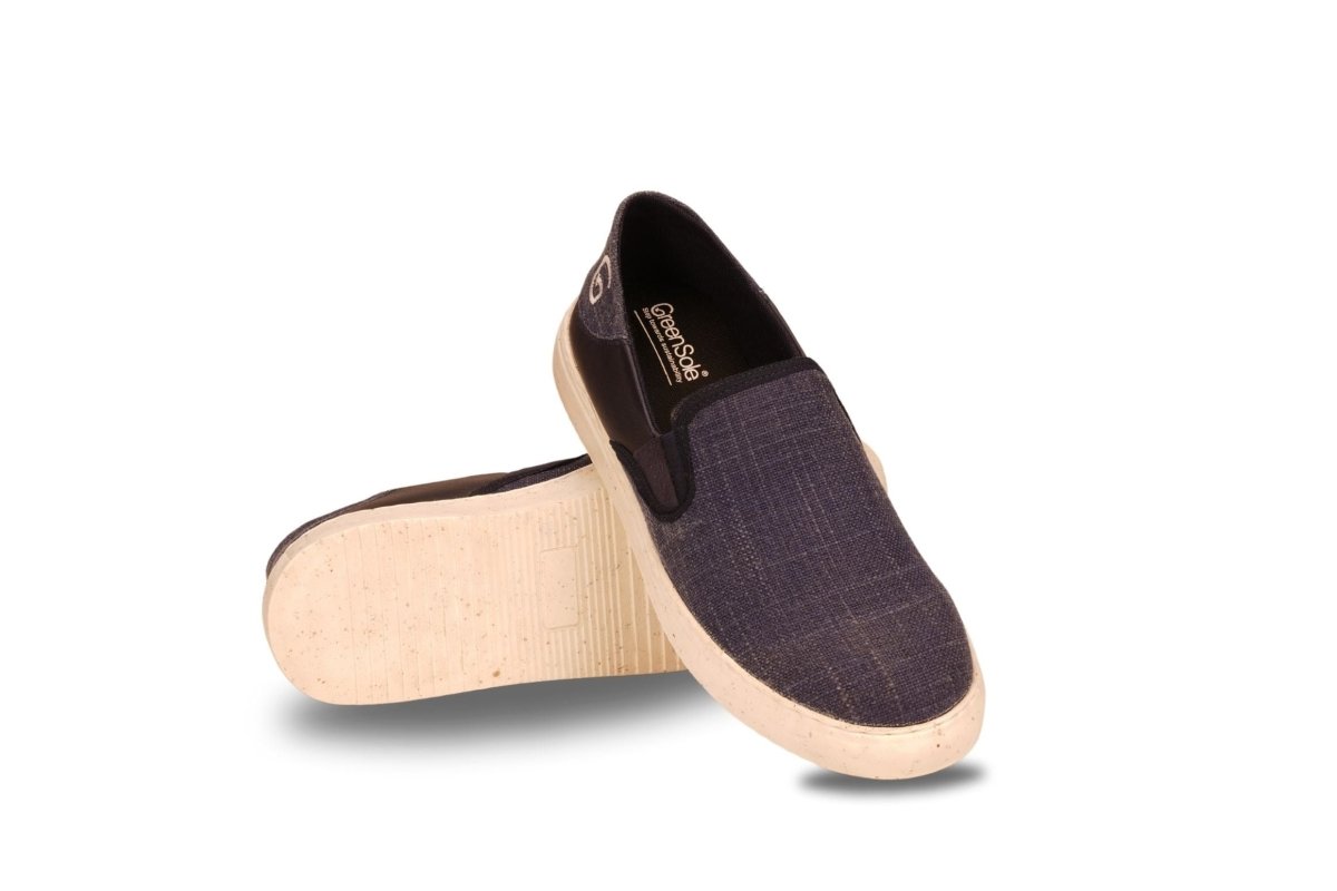 Oceanease Men's Vegan Slip - On Shoes in Navy Blue | Verified Sustainable by Brown Living™