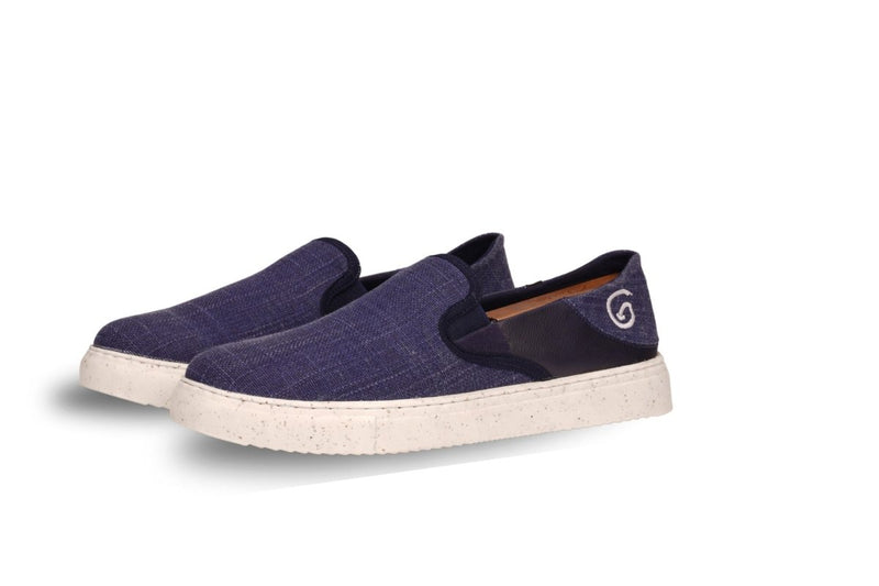 Oceanease Men's Vegan Slip - On Shoes in Navy Blue | Verified Sustainable by Brown Living™