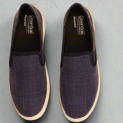 Oceanease Men's Vegan Slip - On Shoes in Navy Blue – Mens Slipons on Brown Living™. SKU: GSFL00000431. Img 5.