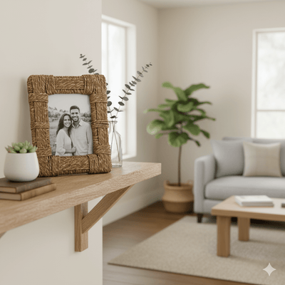 Odesa Handcrafted Wicker Frame – Natural Home Decor Accent – Home Decor on Brown Living™. SKU: QA - BL - OSWFSM. Img 1.