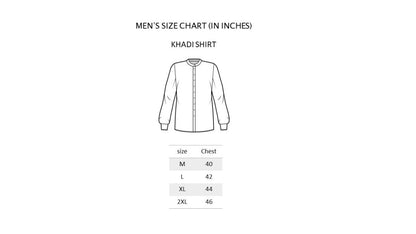 Off White Mandarin Collar Khadi Shirt | Verified Sustainable by Brown Living™