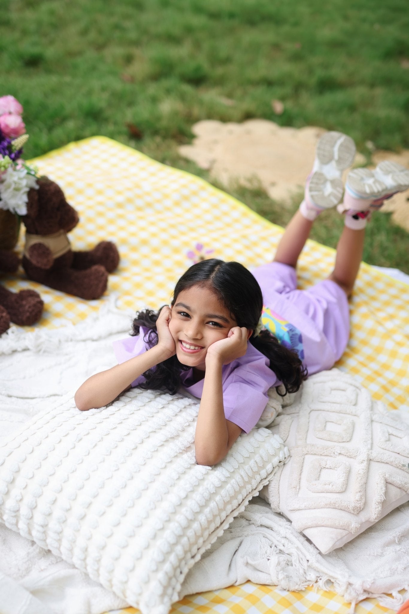 Oh Crab Girls Co - ord Set | Printed Comfortable Kids Outfit – Kids Daywear Sets on Brown Living™. SKU: OCG56M1. Img 1.