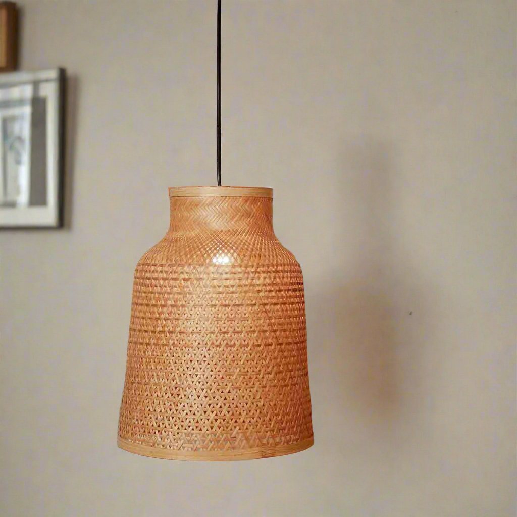 Ohm Pendant Handmade Bamboo Lamp | Verified Sustainable by Brown Living™