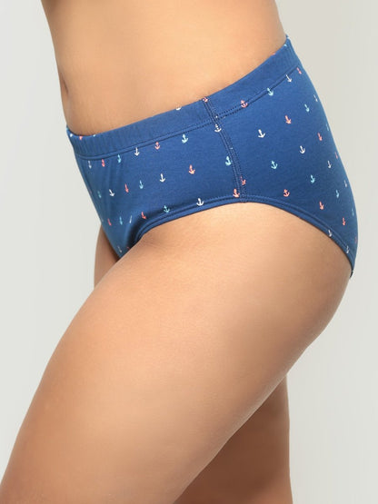 Old Anchor Biowashed Organic Cotton Bikini Underwear - Navy Blue | Verified Sustainable by Brown Living™