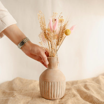 Old World Bloom - Vase Set with Dried Flowers – Home Decor on Brown Living™. SKU: V - 350. Img 3.