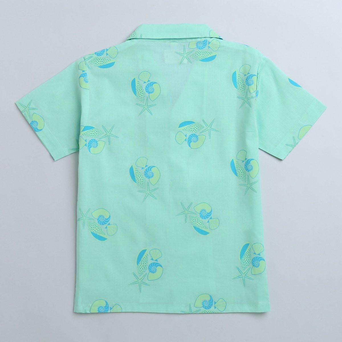 Olive The Seashells - Boys Cotton Shirt | Verified Sustainable by Brown Living™