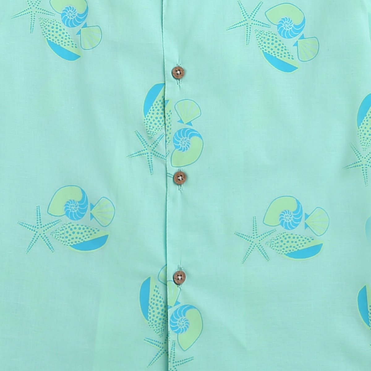 Olive The Seashells - Boys Cotton Shirt | Verified Sustainable by Brown Living™