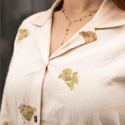 Onion Petal Mist Eco - Printed Dress for Women – Womens Dress on Brown Living™. SKU: AAYU-00171. Img 3.