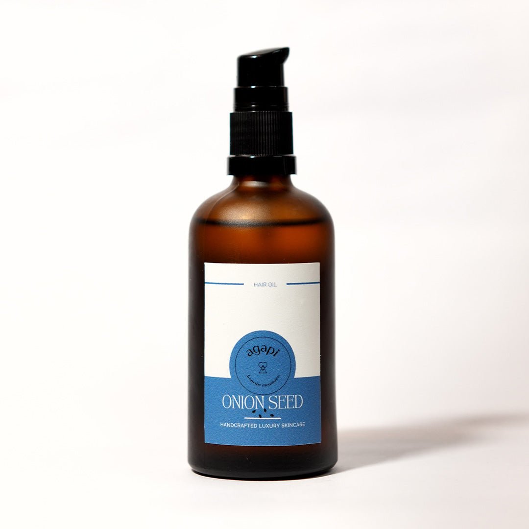 Onion Seed Hair Oil - 100ml – Hair Oil by Agapi available on Brown Living™. . SKU: OSHO - 01. Img 1.
