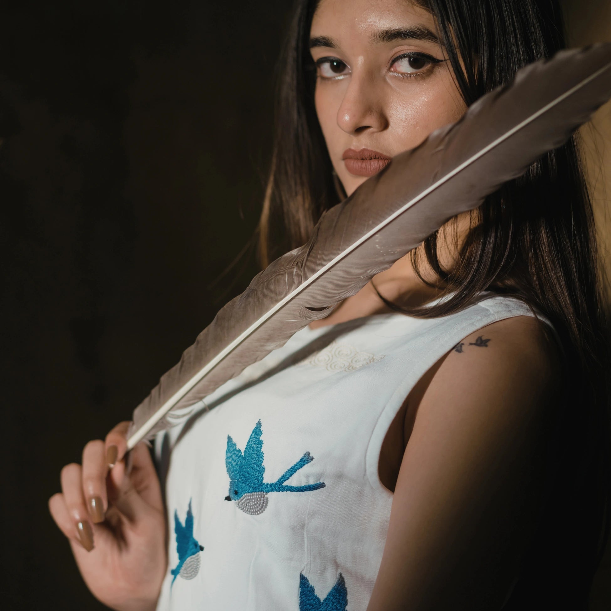 Open Flight Dress Contemporary Flowing Women’s Dress – Womens Dress on Brown Living™. SKU: Aayu06. Img 3.