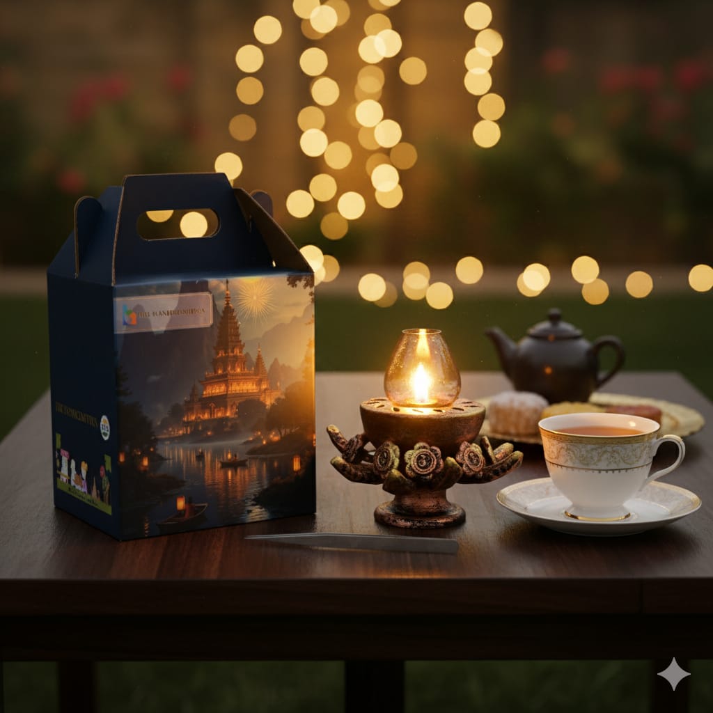 Open Rose Akand Jyot - Diwali Decoration & Festival Lighting – Home Decor on Brown Living™. SKU: D61. Img 3.