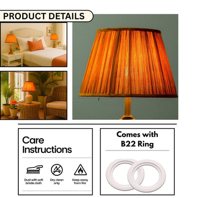 Orange Ikat Empire Lampshade – Lamps & Lighting on Brown Living™. SKU: IHLS0023 - M. Img 5.