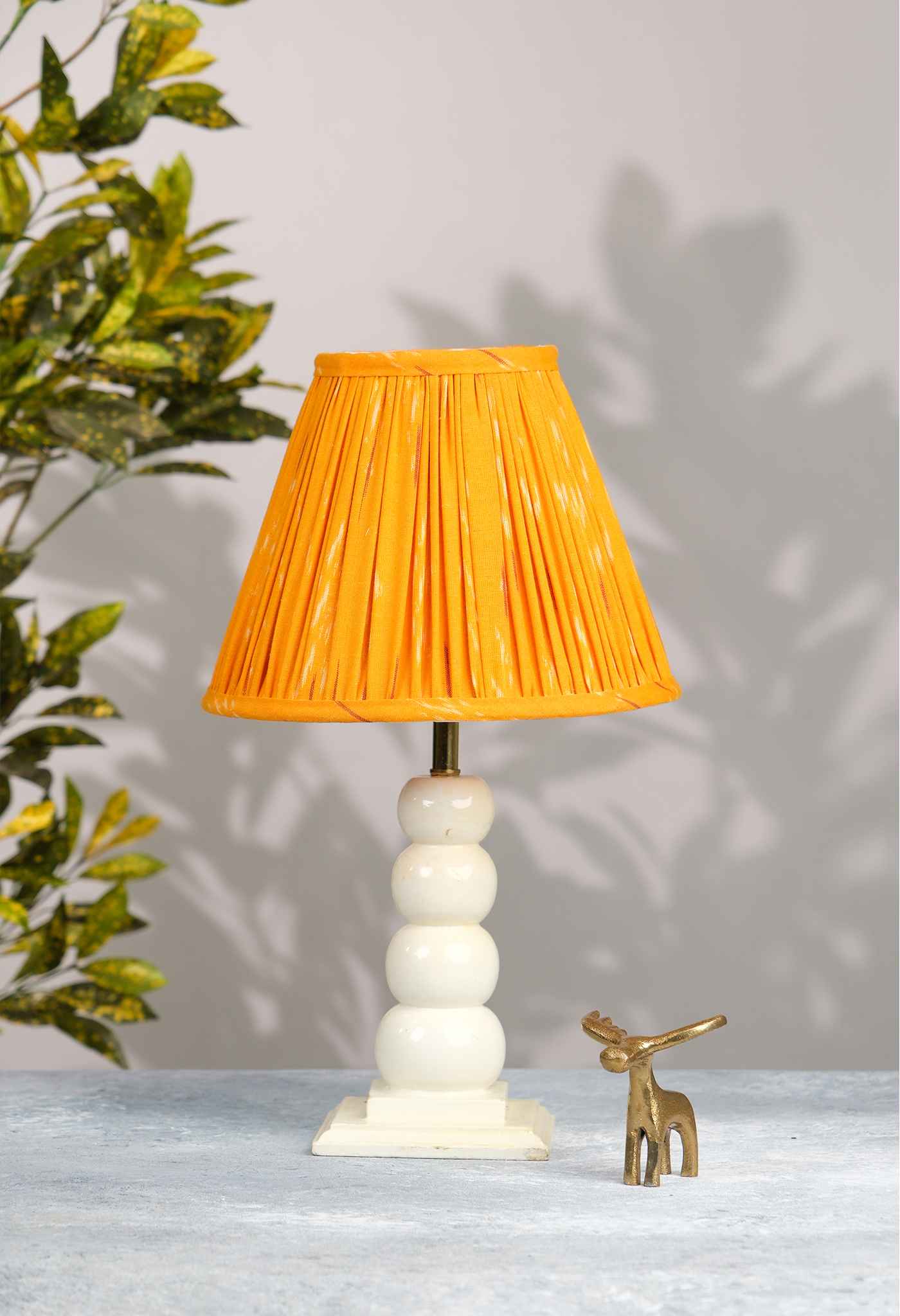 Orange Ikat Empire Lampshade – Lamps & Lighting by Inara Home available on Brown Living™. S . SKU: IHLS0023 - S. Img 1.