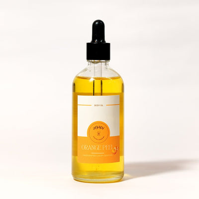 Orange Peel Body Oil - 100ml – Body Oil on Brown Living™. SKU: OPMO - 01. Img 1.