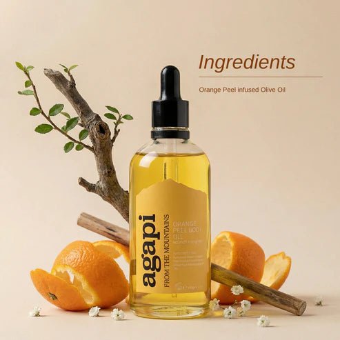 Orange Peel Body Oil- 100ml – Body Oil on Brown Living™. SKU: OPMO-01. Img 4.