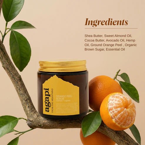 Orange Peel Scrub- 100g – Body Scrub on Brown Living™. SKU: OPS-01. Img 4.