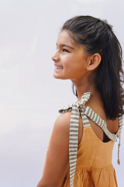 Orange U Lucky Top | Bright & Playful Hand - spun Cotton Top for Girls – Kids Daywear Sets on Brown Living™. SKU: XGOKTF. Img 1.