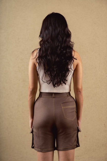 Orchid Shorts - Brown - Hemp Tencel | Verified Sustainable by Brown Living™