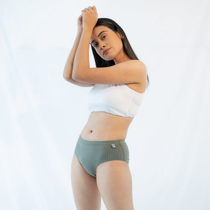 Oregano & Pesto Cotton Hipsters – Pack of 2 – Womens Accessories on Brown Living™. SKU: 003BAAqua - NavyXS. Img 3.