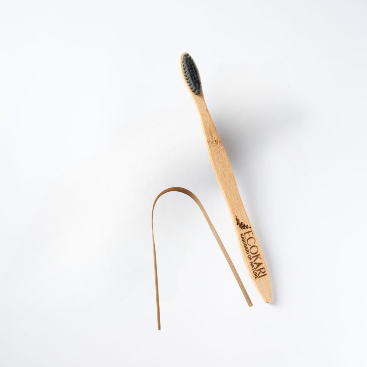 Organic Bamboo Toothbrush with Tongue Cleaner | Verified Sustainable by Brown Living™