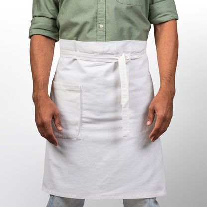 Organic Cotton Half Apron – Kitchen Linens on Brown Living™. SKU: UC - 68 / OC_HA_SL_SW. Img 10.