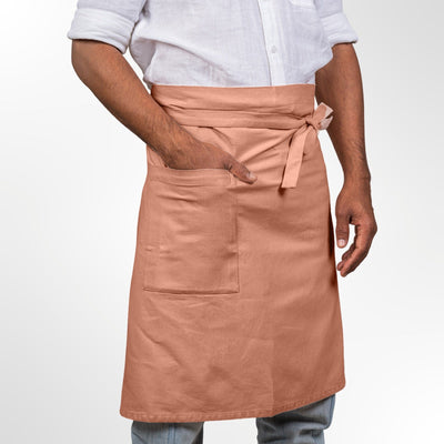 Organic Cotton Half Apron – Kitchen Linens on Brown Living™. SKU: UC - 68 / OC_HA_SL_SW. Img 7.