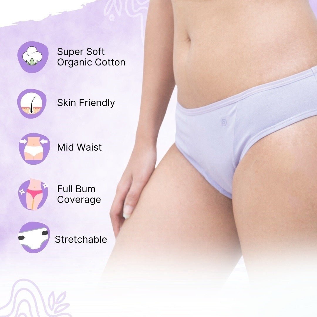 Organic Cotton Hipster Brief Set for Women (3 Pack) | Buy 1 Get 1 Free – Womens Underwear on Brown Living™. SKU: HIPL. Img 3.