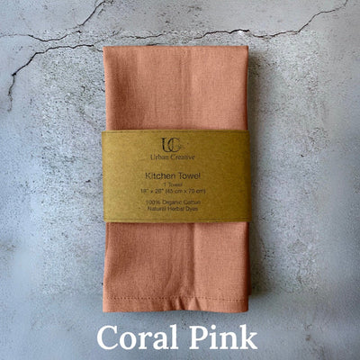 Organic Cotton Kitchen Towels with Plant Based Dyes - 18" x 27" – Kitchen Linens on Brown Living™. SKU: UC - OCKT - 1 - CP. Img 5.