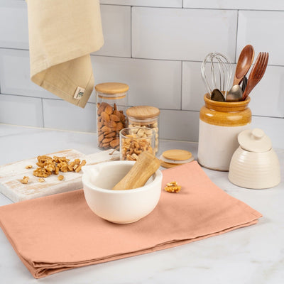Organic Cotton Kitchen Towels with Plant Based Dyes - 18" x 27" – Kitchen Linens on Brown Living™. SKU: UC - OCKT - 1 - RS. Img 8.
