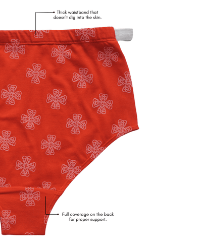 Organic Cotton Maternity Brief | Women’s Comfortable Innerwear – Womens Maternity Wear on Brown Living™. SKU: 005BATMTREDAOP-S. Img 5.