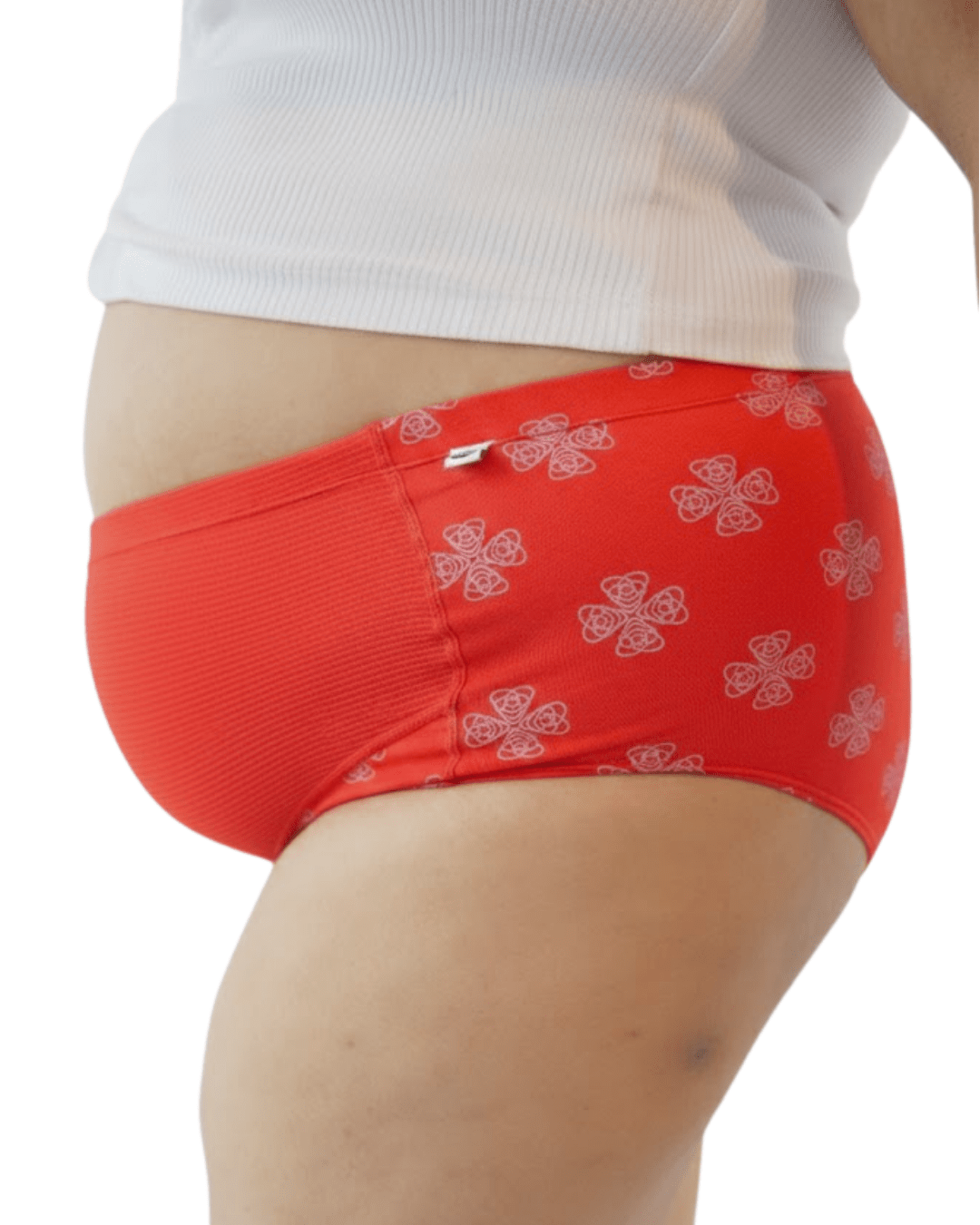 Organic Cotton Maternity Brief | Women’s Comfortable Innerwear – Womens Maternity Wear on Brown Living™. SKU: 005BATMTREDAOP-S. Img 3.