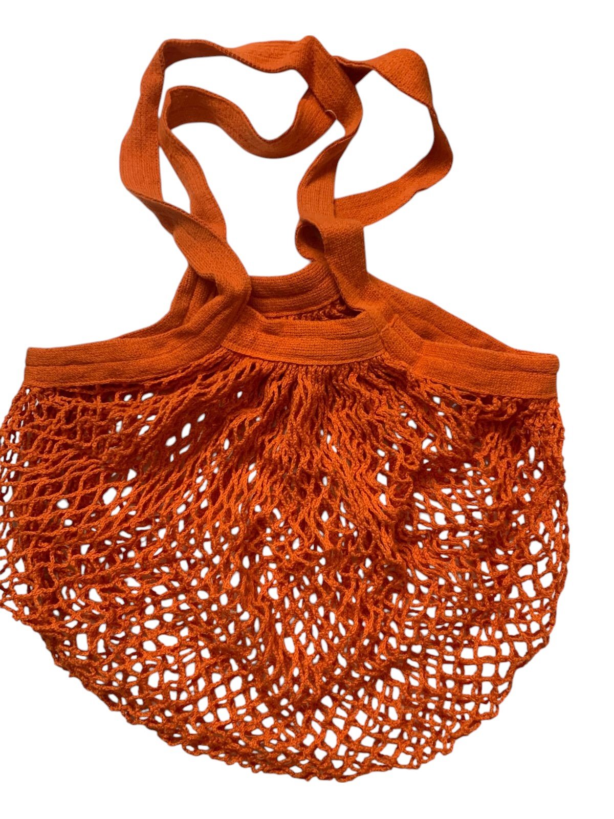 Organic Cotton Mesh Shopping Bags – Funky Colors (Pack of 2) – Fridge Vegetable Bags on Brown Living™. SKU: OEP912H. Img 19.