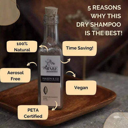 Organic Dessert Dry Shampoo Powder | Instantly Refresh & Add Volume | Leaves no residue - 45g – Hair Shampoo Powder on Brown Living™. SKU: 044-01078-P0025. Img 3.