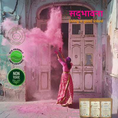 Organic Gulal Pack Haldi Peela (Yellow) Non - Toxic Holi Colors – Religious Items on Brown Living™. SKU: yellowholi. Img 2.