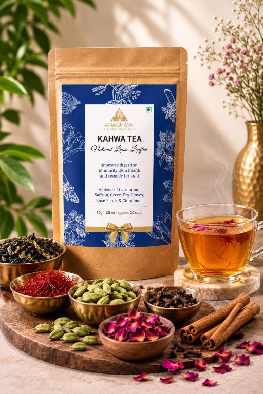 Organic Kashmiri Kahwa Herbal Tea | 50g – Tea on Brown Living™. SKU: 020. Img 4.